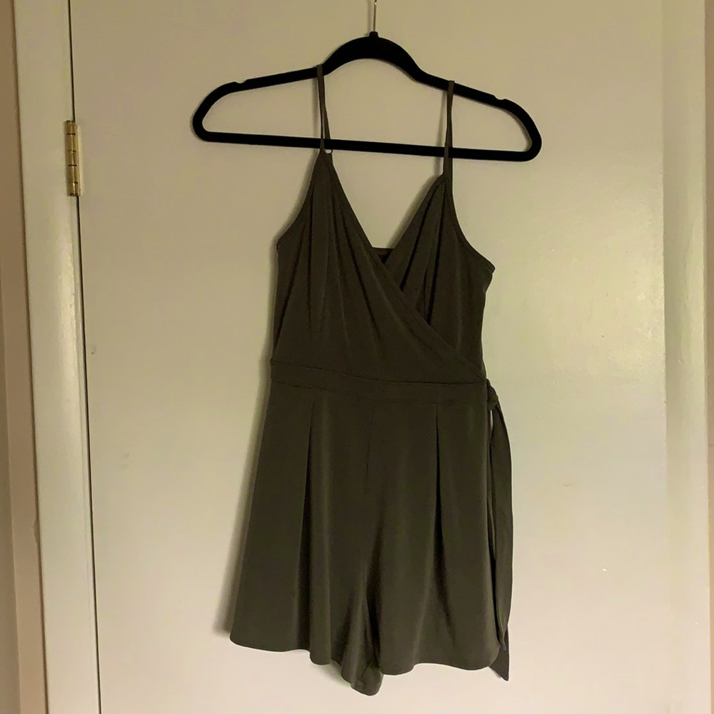 mini boho romper wrap tie